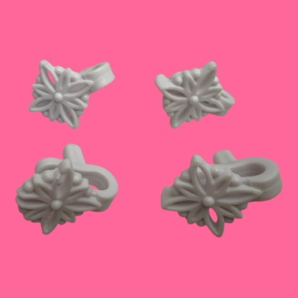Barbie Dreamhouse 2015 Replacement Curtain Tie Backs Set of 4 Canopy Holders